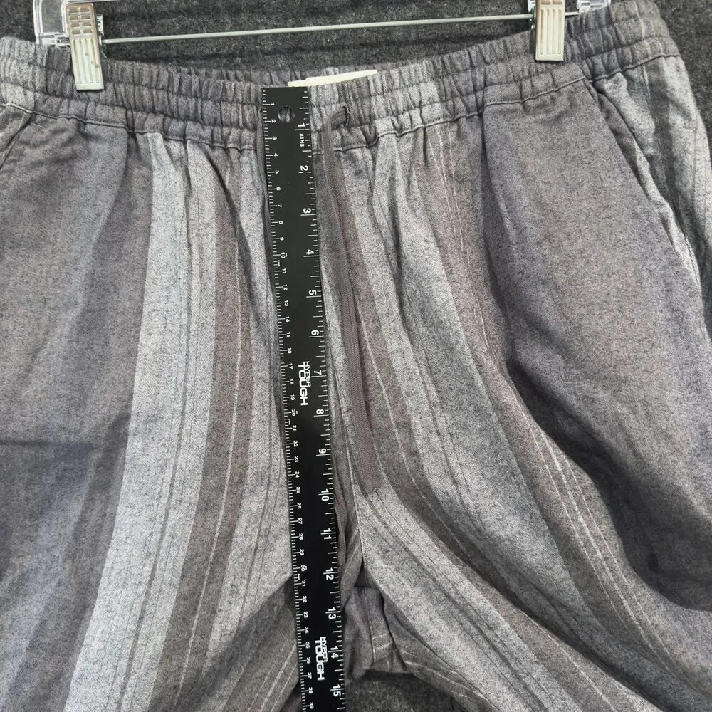 Kith Barrow Pants Men's Small Gray Striped Spring Classics 24 Drawstring